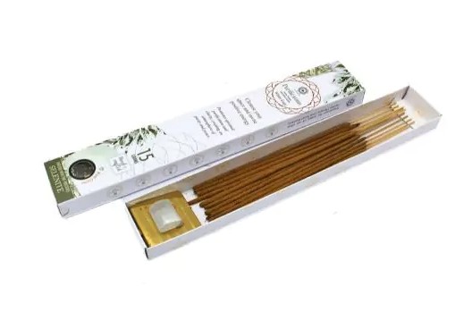 Green Tree Gemstone Incense, Purification  - Rökelse med Selenit