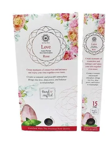 Green Tree Gemstone Incense, Love - Rökelse med Rosenkvarts - 3