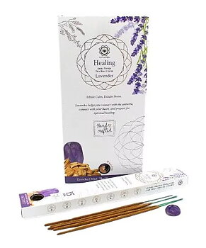 Green Tree Gemstone Incense, Healing Lavender - Rökelse med Ametist 