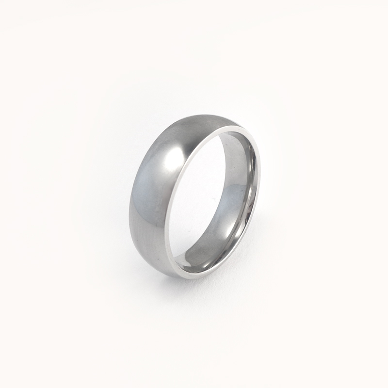 Sæt med forlovelsesringe - 1 stålring 1 Forlovelsesring 6mm - 4