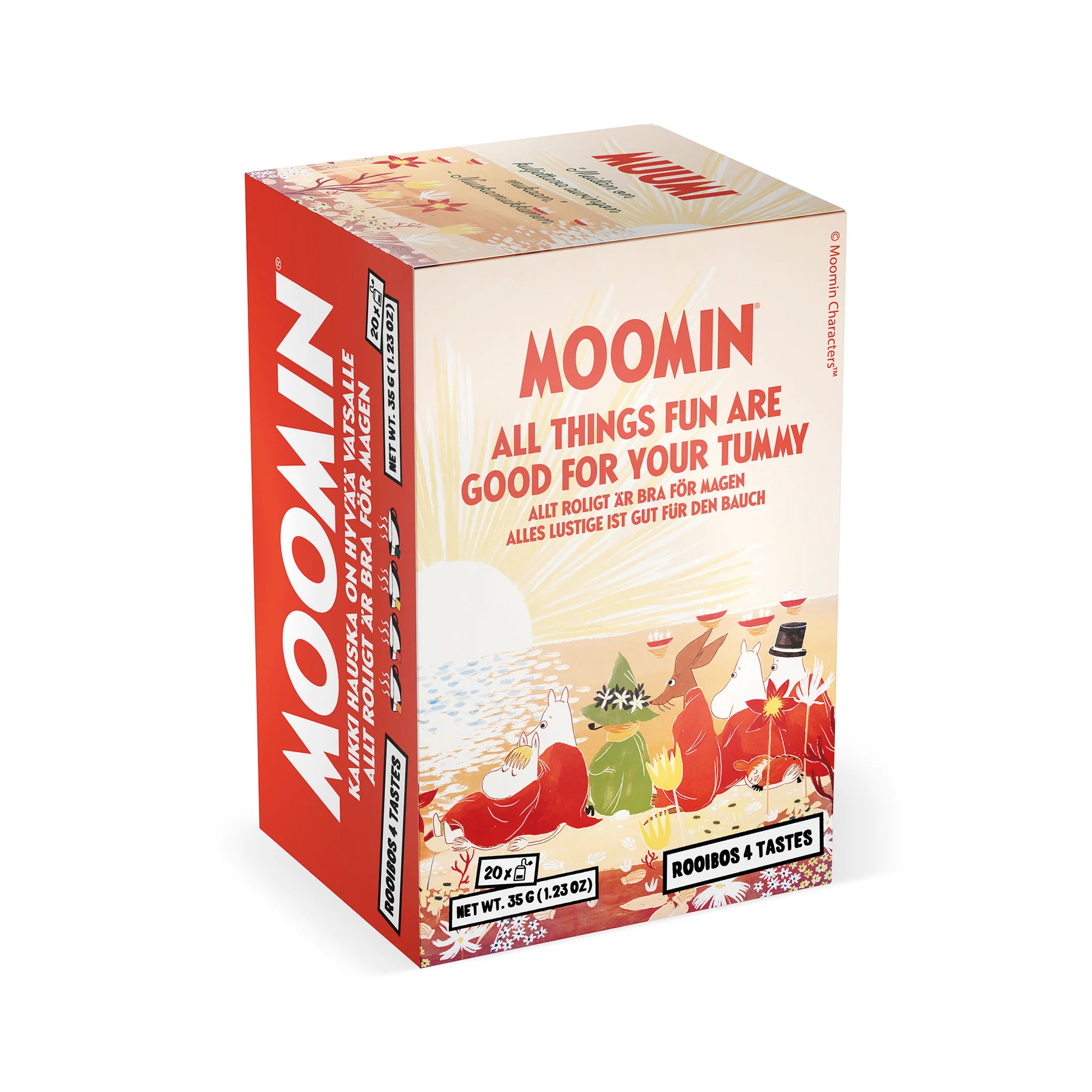 Mumin Tepåsar - Rooibos - Allt roligt är bra för magen - 4 olika smaker (Ny design)