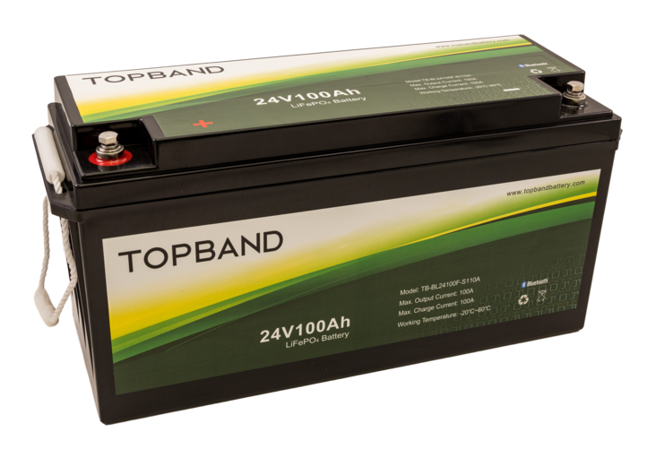 Topband TB24100B Li-ion akku25,6V100Ah 485x170x245 LiFePO4 Bluetooth