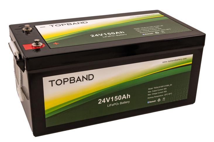Topband TB24150B Li-ion akku25,6V150Ah 520x221x269 LiFePO4 Bluetooth