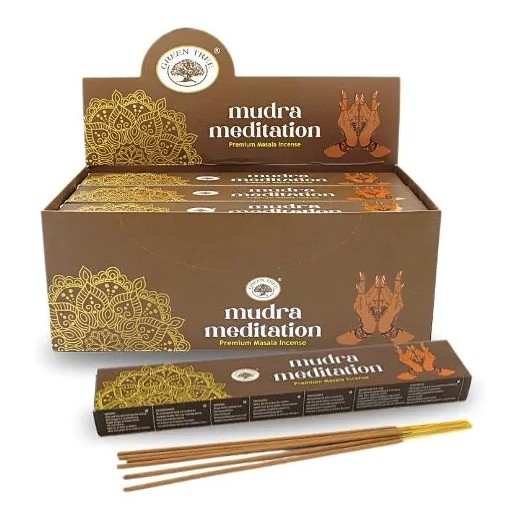 Mudra Meditation Rökelsepinnar , Green Tree Premium Masala