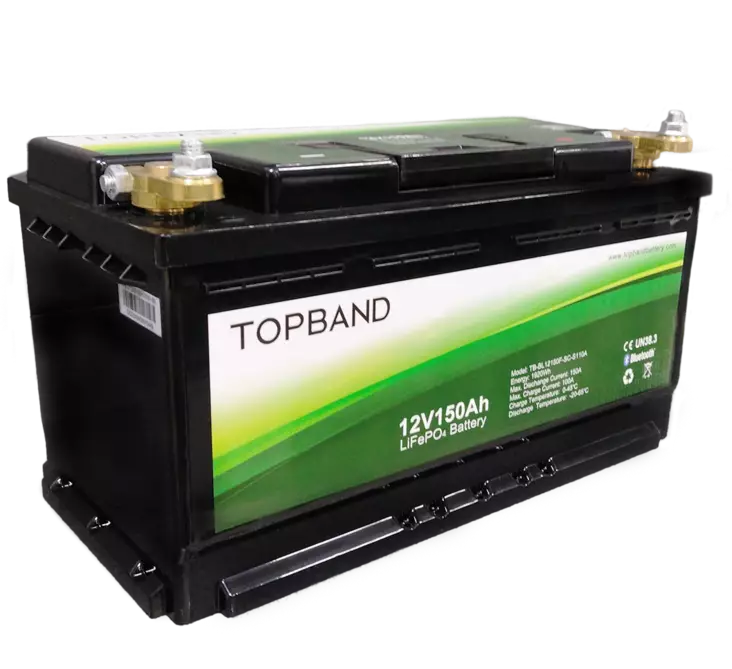 Topband TB12150BHT Li-ion akku 12,8V 150Ah 350x176x188 LiFePO4 Bluetooth, Heating