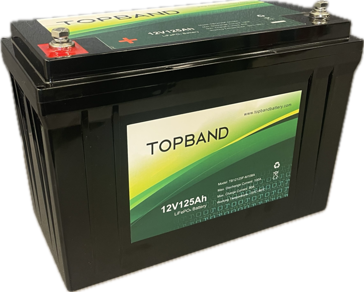 Topband TB12125 Li-ion akku 12,8V 125Ah 318x165x215 LiFePO4