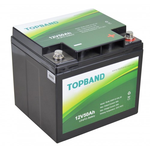 Topband TB1250 Li-ion akku 12,8v 50Ah 196x165x174 LiFePO4