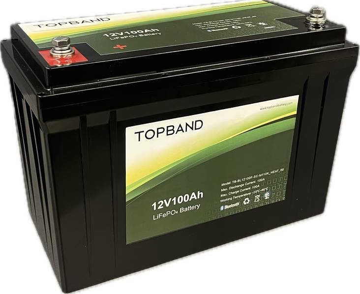 Topband TB12100BHT Li-ion akku 12,8V 100Ah 318x165x215 LiFePO4 Bluetooth, Heat