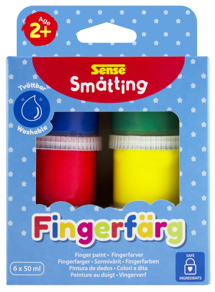 Småtting fingerfärg 6-pack