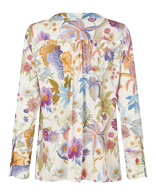 Blus Jennifer v-ringad blommig lila/blå/grön - 7