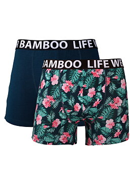 2-pack boxerkalsonger i bambu -Hibiscus