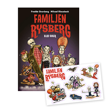 FAMILJEN RYSBERG - BLOD SUGER, BOK & STICKERS (SIGNERAD!)