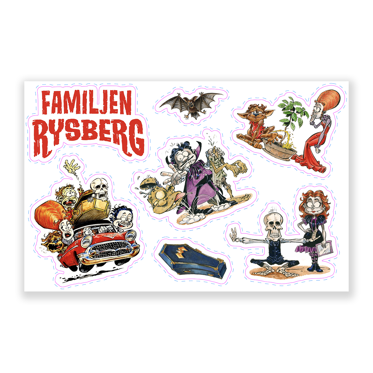 FAMILJEN RYSBERG - BLOD SUGER, BOK & STICKERS (SIGNERAD!) - 3