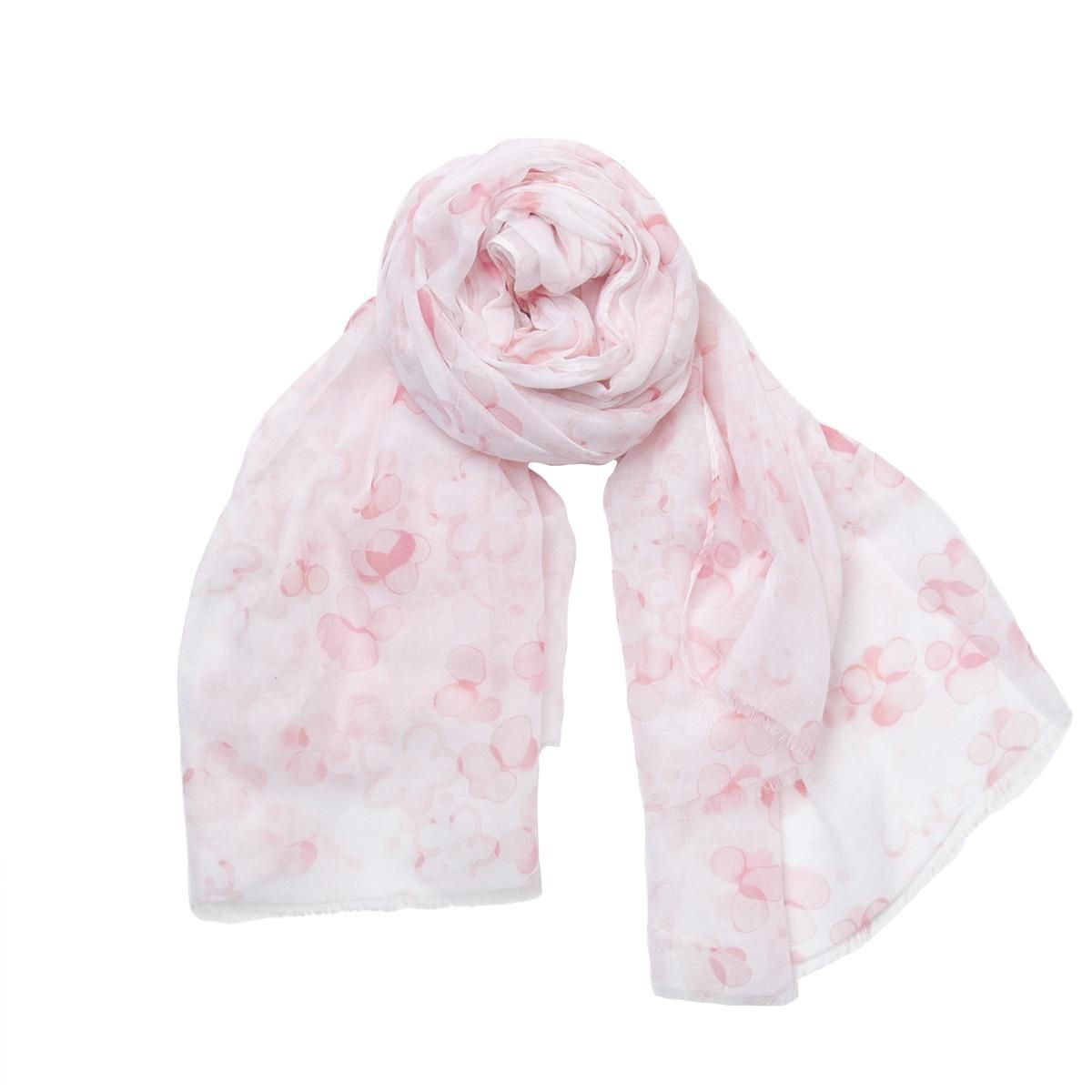  Mönstrad viskos scarf Rosa toner 