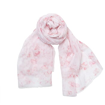 Mönstrad viskos scarf Rosa toner 