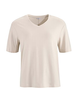 V-ringad t-shirt i bambu, Sand