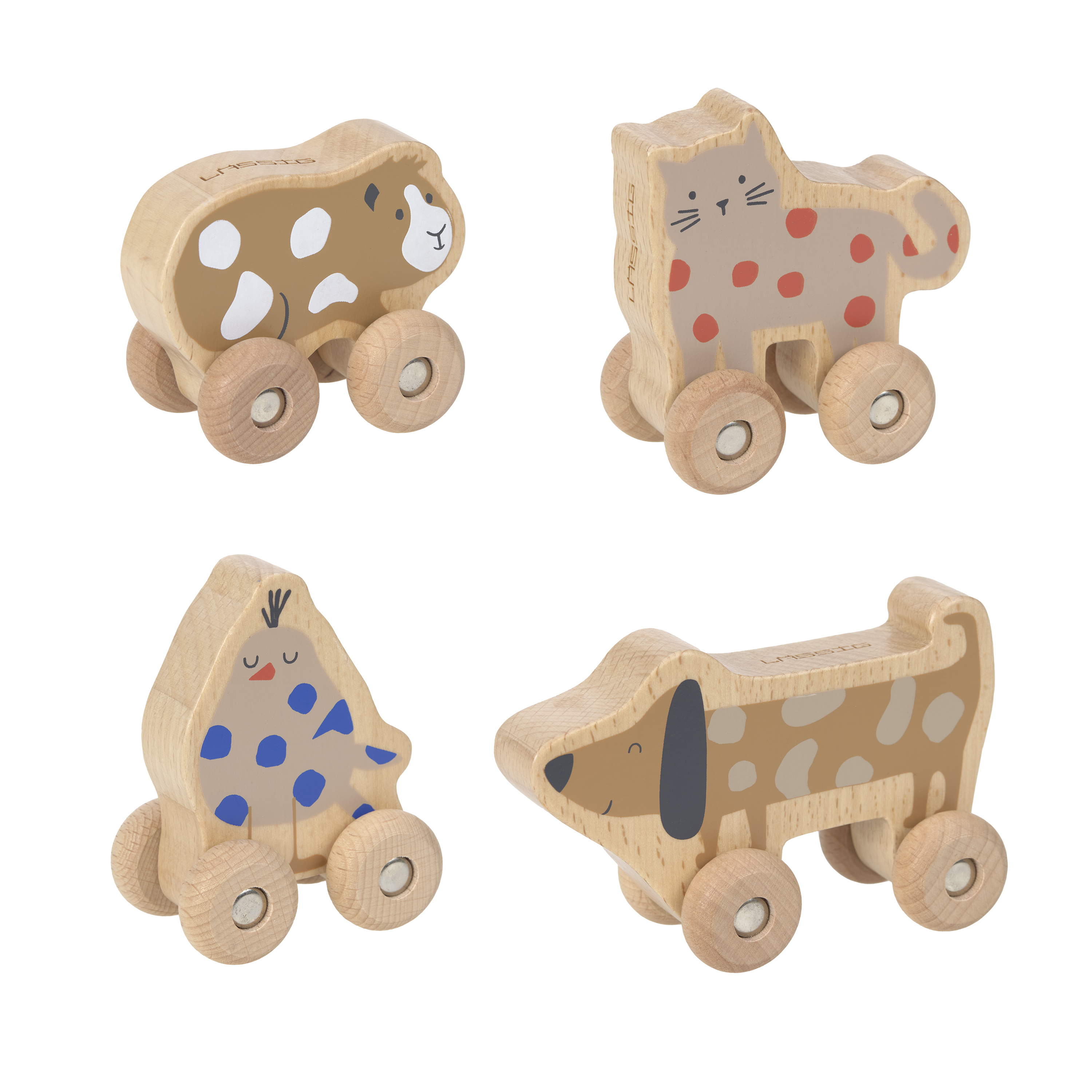 Lässig Rolling Toys Wood Set 4 pcs Little Mateys