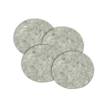 Wooldesign underlägg av tovad ull, 10 cm, 4-pack, beige