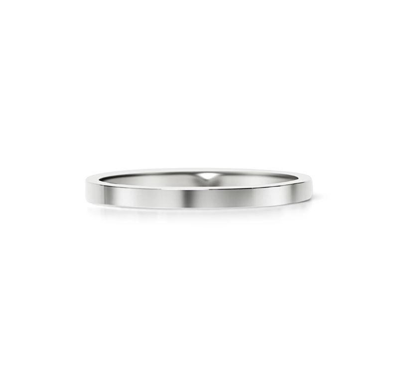 Sæt med forlovelsesringe - 2 lige stålringe - 3 mm & 2 mm - 8