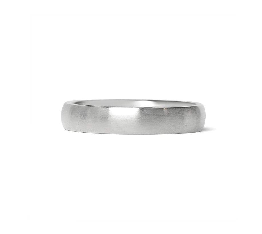 Sæt med forlovelsesringe - 2 matte stålringe - 4 mm & 3 mm - 7