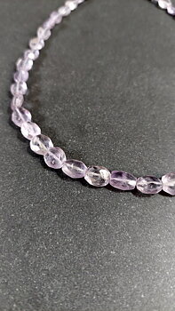 Fasett slipad Ametist pärla halsband