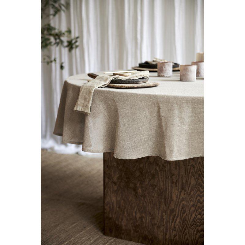 Håkan Duk Rund Beige - 3