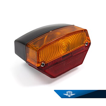 Rear light, quality.  Complete Red/orange 243 for Puch Monza