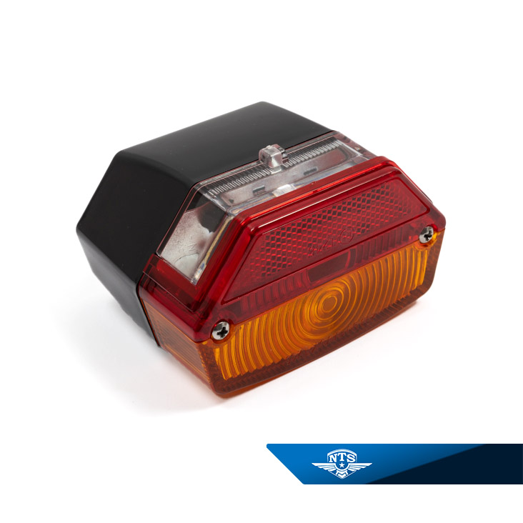 Rücklicht, Qualität.  Komplett Rot/Orange 243 für Puch Monza - 2