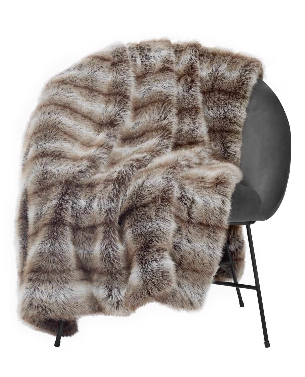 Skinnwille Pälspläd Hunter Brown 140x220cm