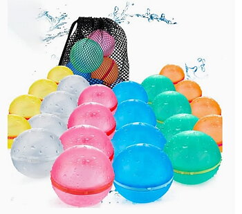 12 st. Återanvändbara vattenballonger i silikon, självförslutande för barn