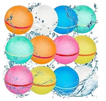 6 st. Återanvändbara vattenballonger i silikon, självförslutande för barn