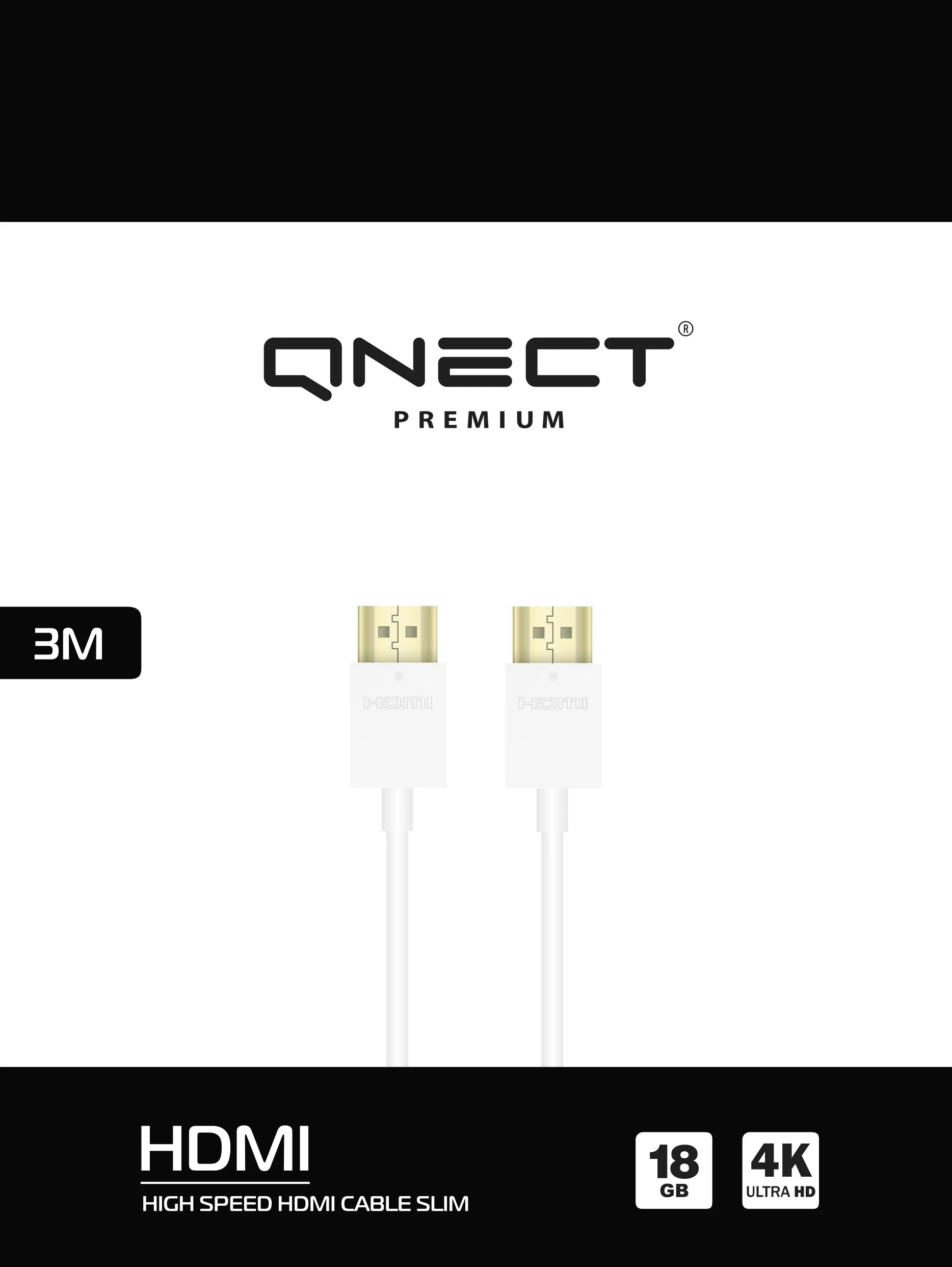 QNECT HDMI PREMIUM 3M 4K - 2