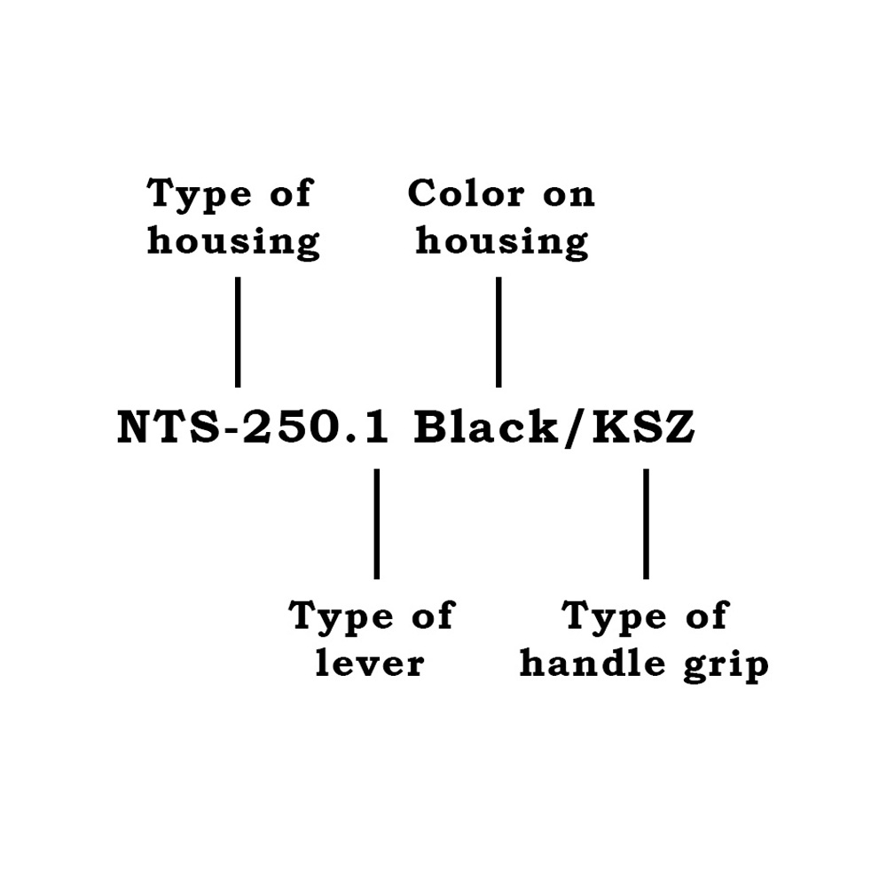 Kopplingshandtag komplett  101B.4 Svart/LSZ - 2
