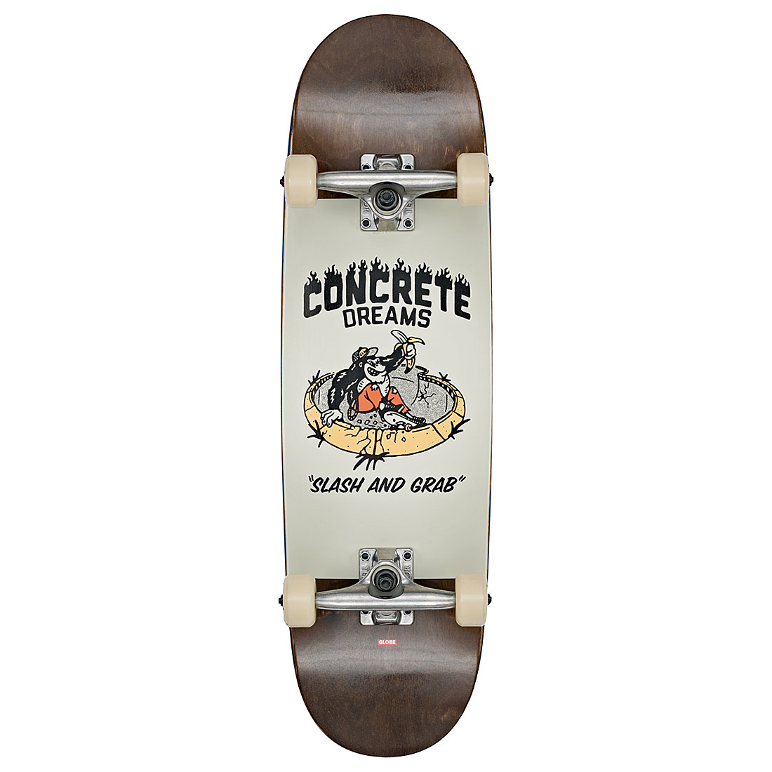 Globe Complete Skateboard Kids Softie Mid Dark Maple/Concrete Dreams 8.25