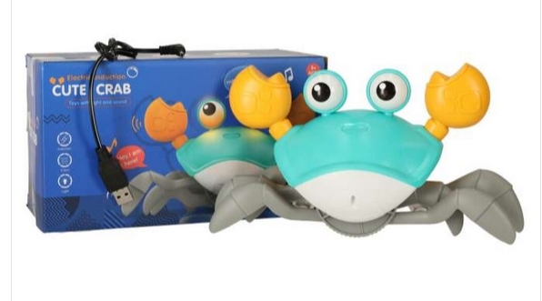 Vuorovaikutteinen rapu Crawler Baby Crab Music Toy, elektroninen valaistu ryömintälelu - 2
