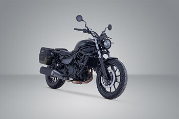 Legend Gear side bag system LC - Black Edition. Kawasaki Eliminator 500 SE EL450A (23-25)