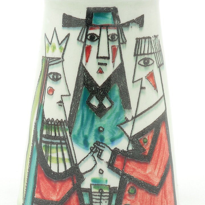 カールハリー・スタルハーネ  Polkaシリーズ  人物が描かれたキャンドルホルダー  2点  (12cm)  1953年