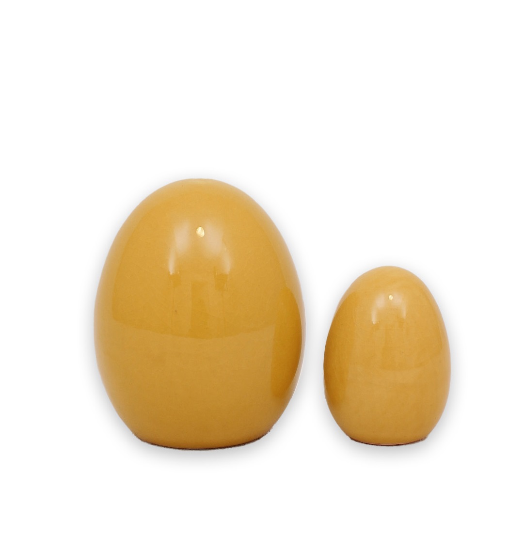 Ägg Agda senapsgul keramik litet 5,5 cm - 3