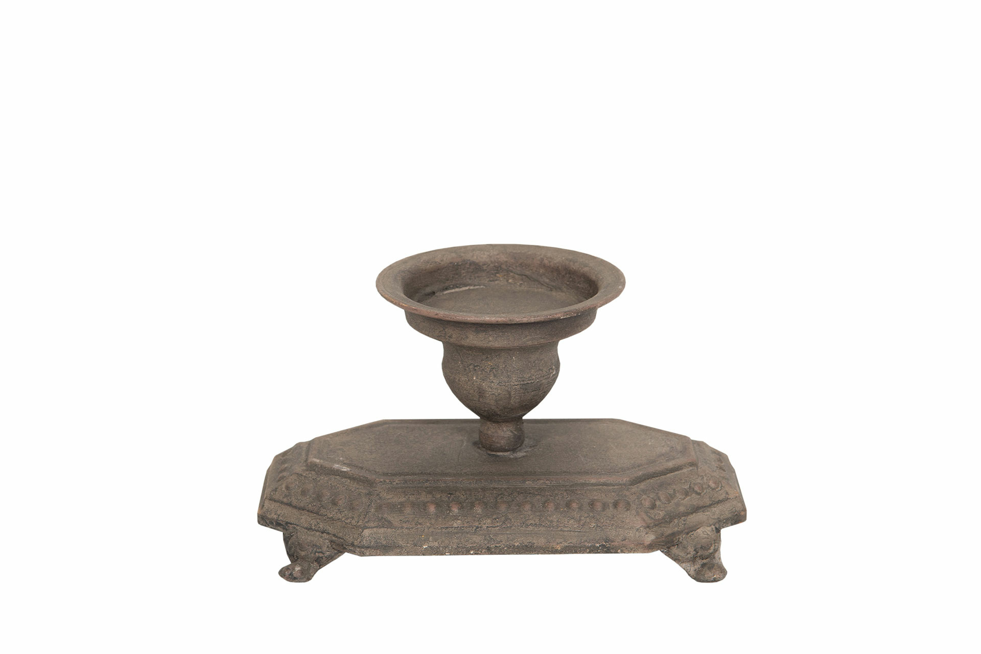 Ljusstake Blockljus - Metall - Rostbrun - 21x12x12 cm - 5