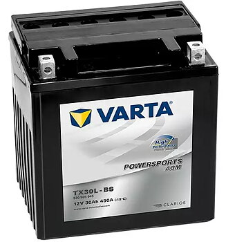 VARTA TX30L-BS/YIX30L-BS 12V 30Ah 450A 166x127x175 - +
