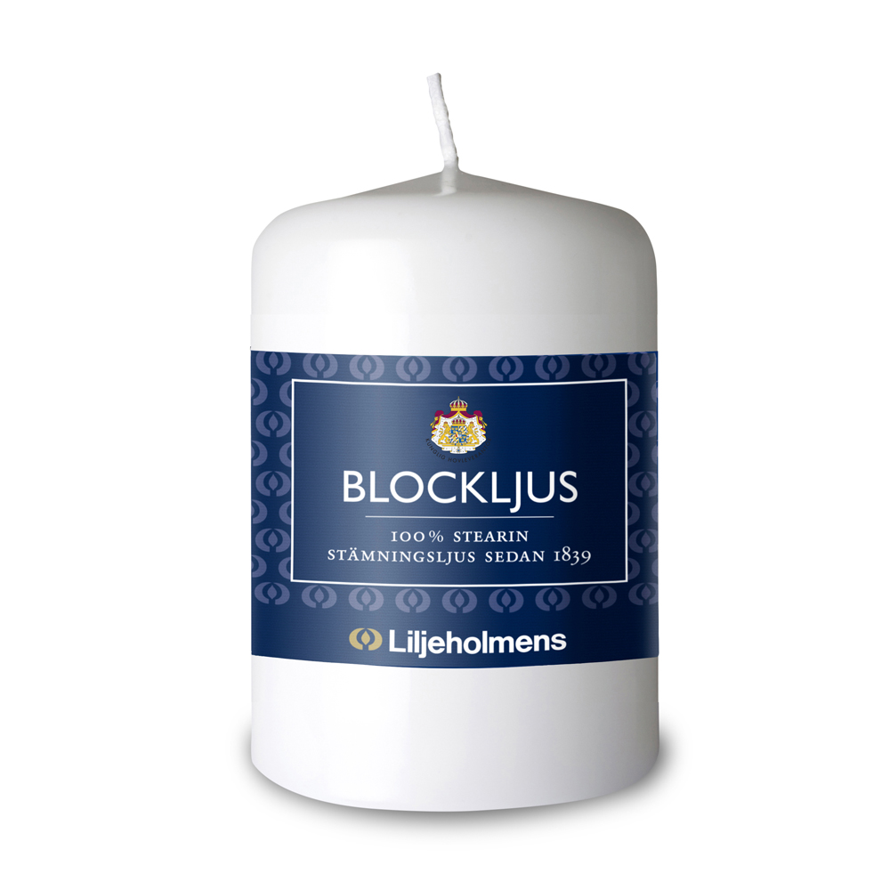 Blockljus 68x100mm Vit - 2