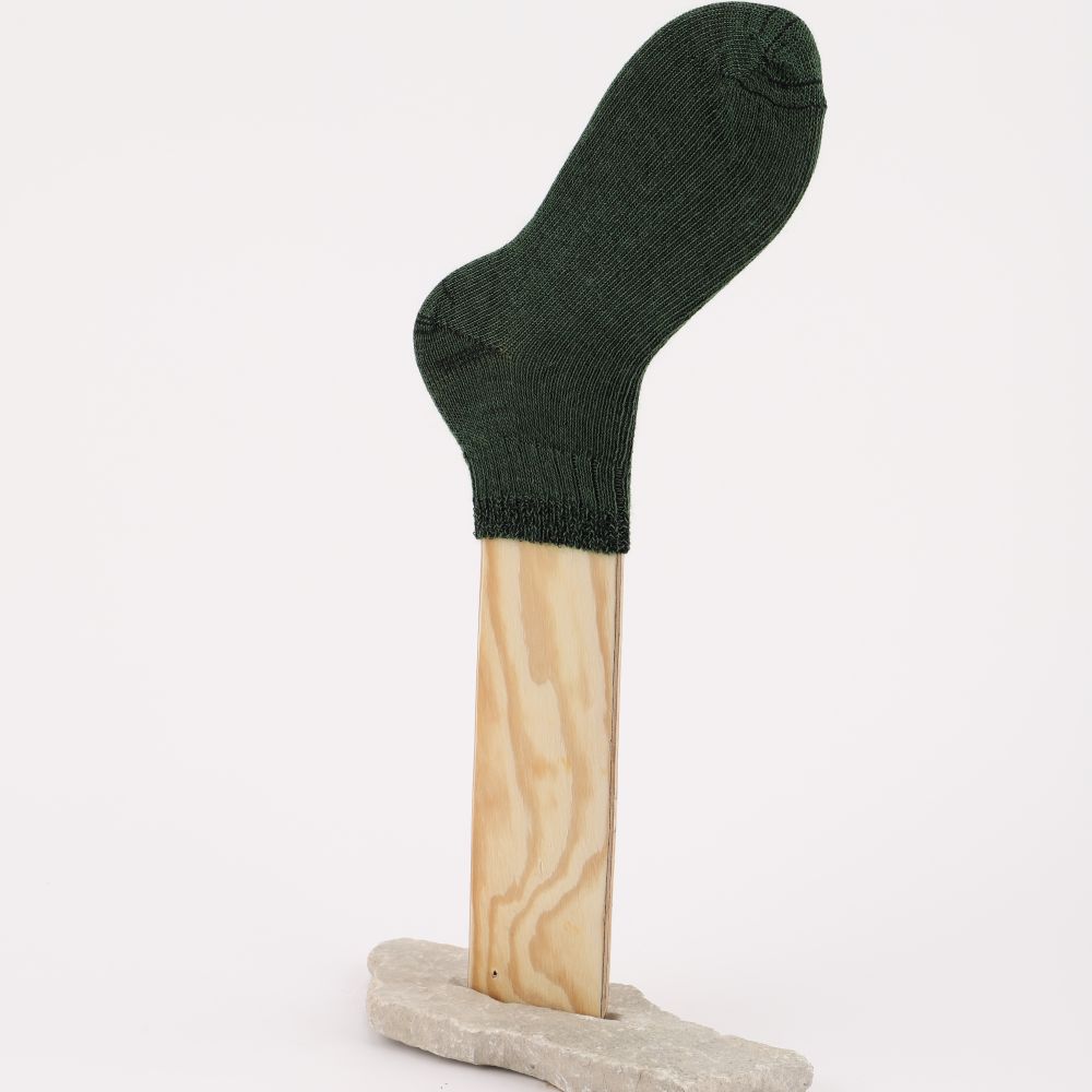 Mohairstrumpa med kort skaft, färg grön