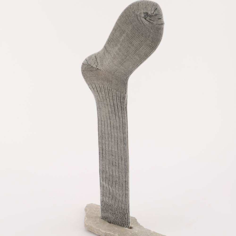 Knästrumpor av mohair, färg ljusgrå