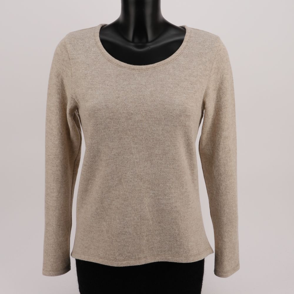 Linnebeige lammullströja