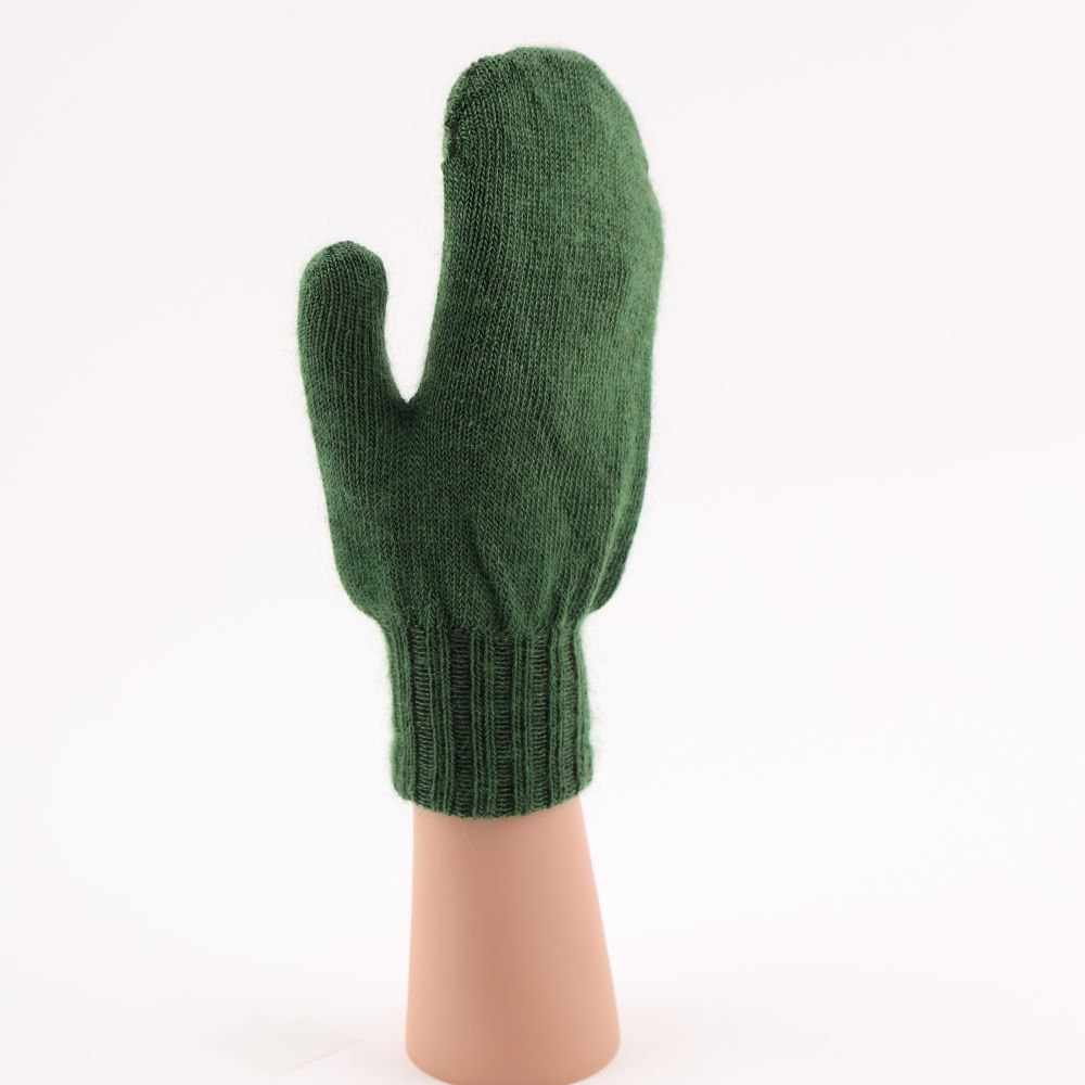 Dubbelvante av mohair i färgen grön