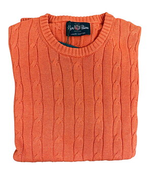Tröja kabelstickad Orange från Alan Paine