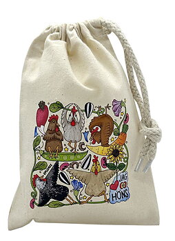 Liten present/förvaringspåse - Hönsyoga