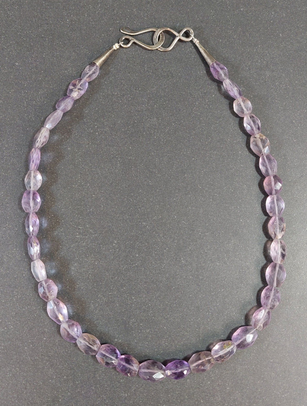 Fasettslipad Halsband med Ametist