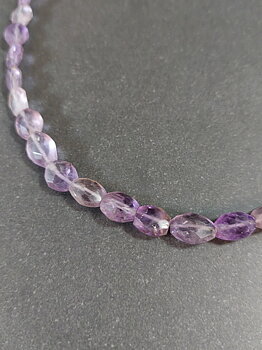 Fasettslipad Halsband med Ametist