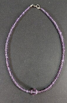 Fasettslipad Halsband med Ametist